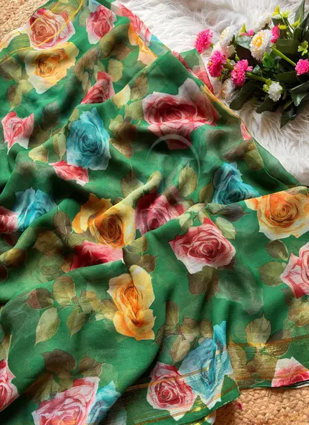 Jk 322 K Georgette Fabric Fancy Saree Wholesale Price In Surat